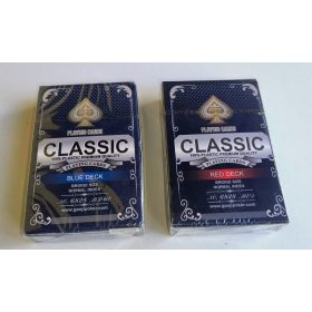   Klasszikus kártyapakli készlet (kék és piros pakli) - Römi, kanaszta, poker, ri-ki-ki, makaó | 100% plastic |