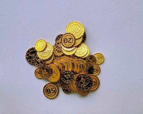 Aranypénz (futtatott műanyag)