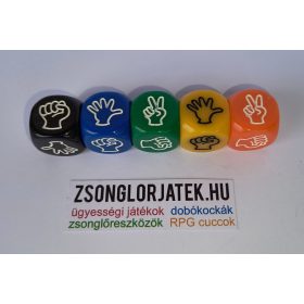 Egyedi kocka kéz jelekkel - semmi, győzelem, pacsi