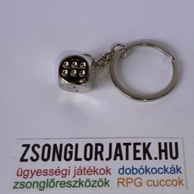Dobókockás kulcskarika fém kockával