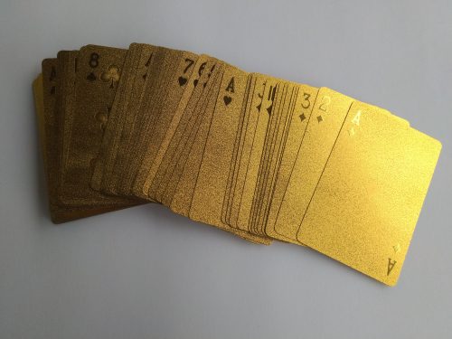 Kártyapakli különleges prizma minta metál színek