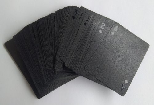 Kártyapakli különleges prizma minta metál színek (arany, ezüst, fekete)