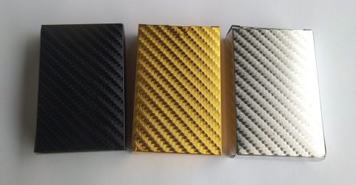 Kártyapakli különleges prizma minta metál színek (arany, ezüst, fekete)