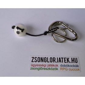 #1 mintás fehér golyó kulcstartó