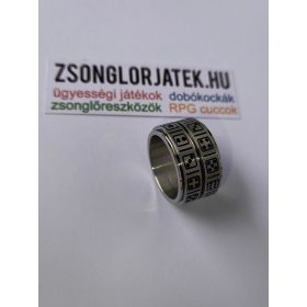 Pörgetős gyűrű dobókocka mintával 