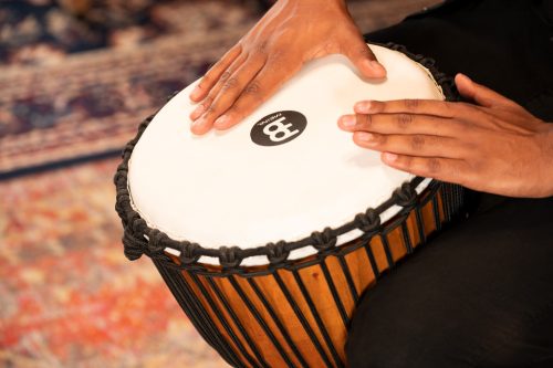 Meinl Djembe  13" (33cm + mahagóni fa test + kecse bőr + kötélhangolás)