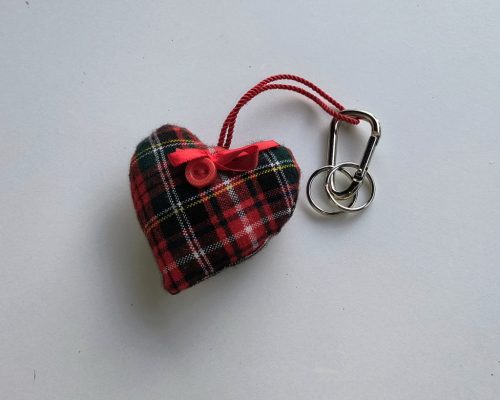 Puha szív kulcstartó