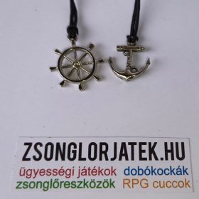 Tengerész mintás fém kulcstartó, fűggő, nyaklánc